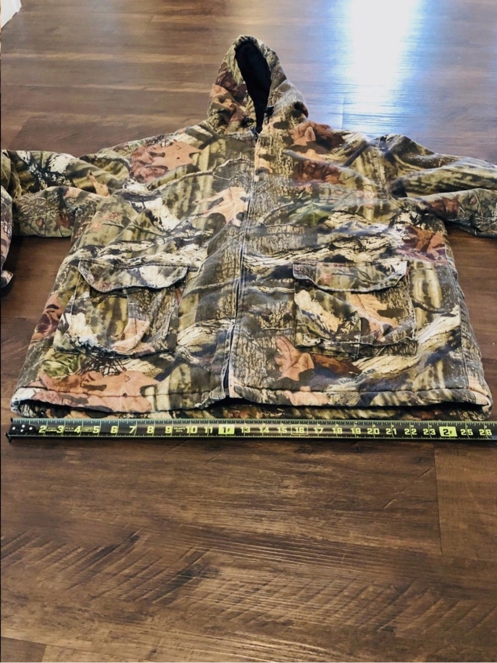 Mossy Oak Break Up Infinity Camouflage Insulated Men XL Hooded Hunting Jacket - Picture 12 of 16